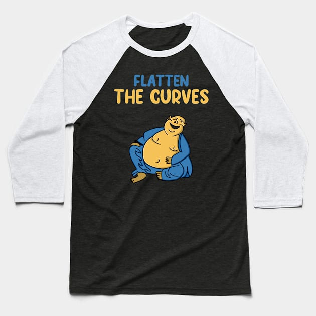 Quarantine Pizza Fries - Flatten The Curves GYM Fitness Sports Baseball T-Shirt by sheepmerch